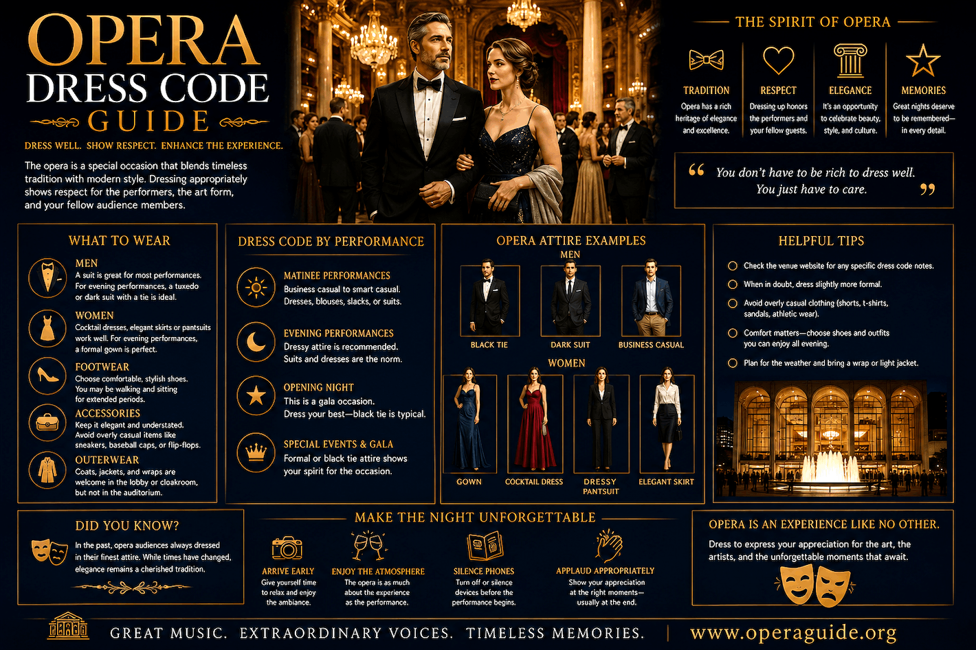 Opera Dress Code Guide Illustration
